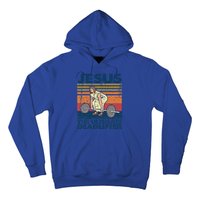 Vintage Jesus The Ultimate Deadlifter Funny Christian Gym Hoodie