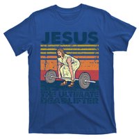 Vintage Jesus The Ultimate Deadlifter Funny Christian Gym T-Shirt