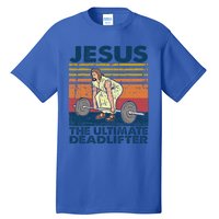 Vintage Jesus The Ultimate Deadlifter Funny Christian Gym Tall T-Shirt