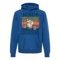 Vintage Jesus The Ultimate Deadlifter Funny Christian Gym Premium Hoodie