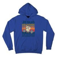 Vintage Jesus The Ultimate Deadlifter Funny Christian Gym Tall Hoodie