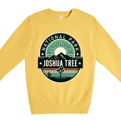 Vintage Joshua Tree National Park Hiking Camping Outdoor Gift Premium Crewneck Sweatshirt