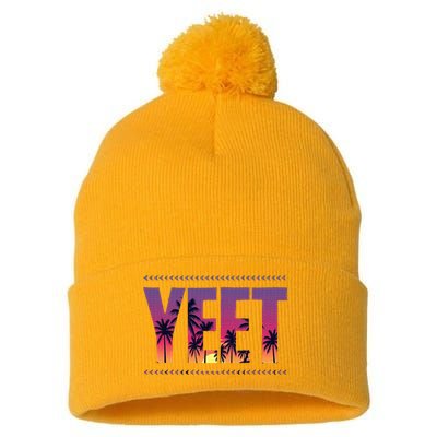 Vintage Yeet Pom Pom 12in Knit Beanie