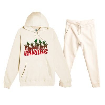 Volunteer Job Unpaid Volunteering Volunteers Gift Premium Hooded Sweatsuit Set