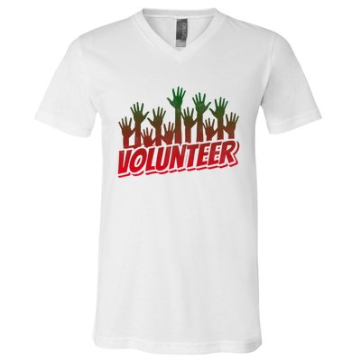 Volunteer Job Unpaid Volunteering Volunteers Gift V-Neck T-Shirt