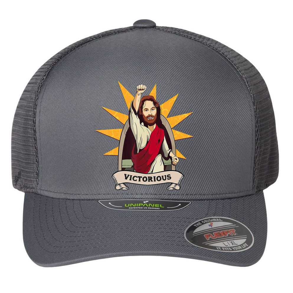 Victorious Jesus Flexfit Unipanel Trucker Cap
