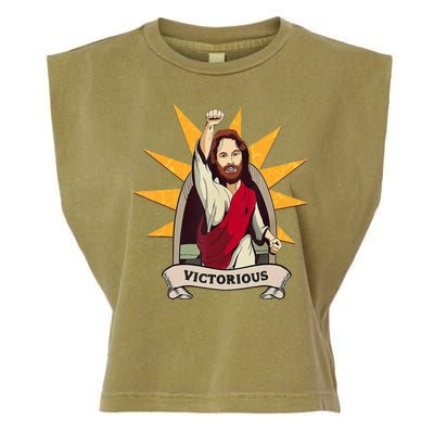 Victorious Jesus Garment-Dyed Women's Muscle Tee