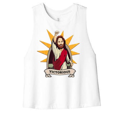 Victorious Jesus Women's Racerback Cropped Tank