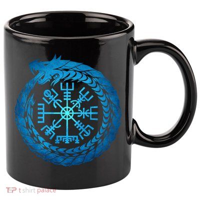 Vegvisir Jormungandr World Serpent 11oz C Handle Ceramic Mug