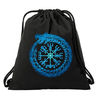 Vegvisir Jormungandr World Serpent Drawstring Bag