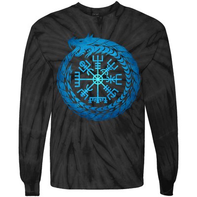 Vegvisir Jormungandr World Serpent Tie-Dye Long Sleeve Shirt
