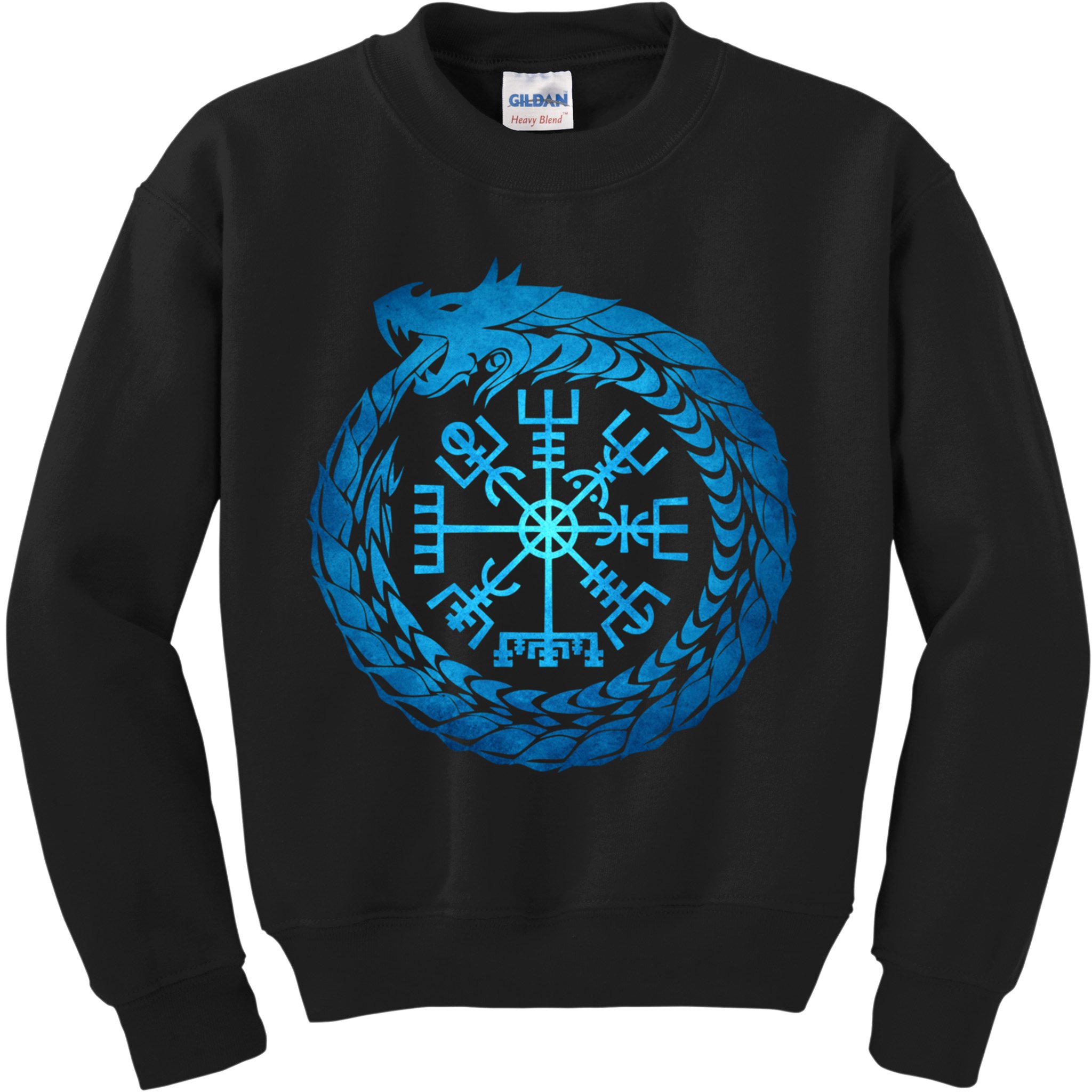 Vegvisir Jormungandr World Serpent Kids Sweatshirt