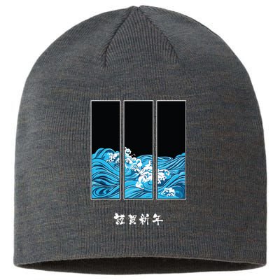 Vintage Japan Wave Japanese Tradittional Sustainable Beanie