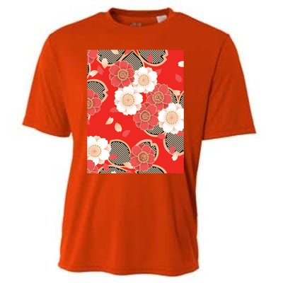 Vintage Japanese Wedding Kimono Pattern Cooling Performance Crew T-Shirt