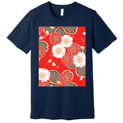 Vintage Japanese Wedding Kimono Pattern Premium T-Shirt