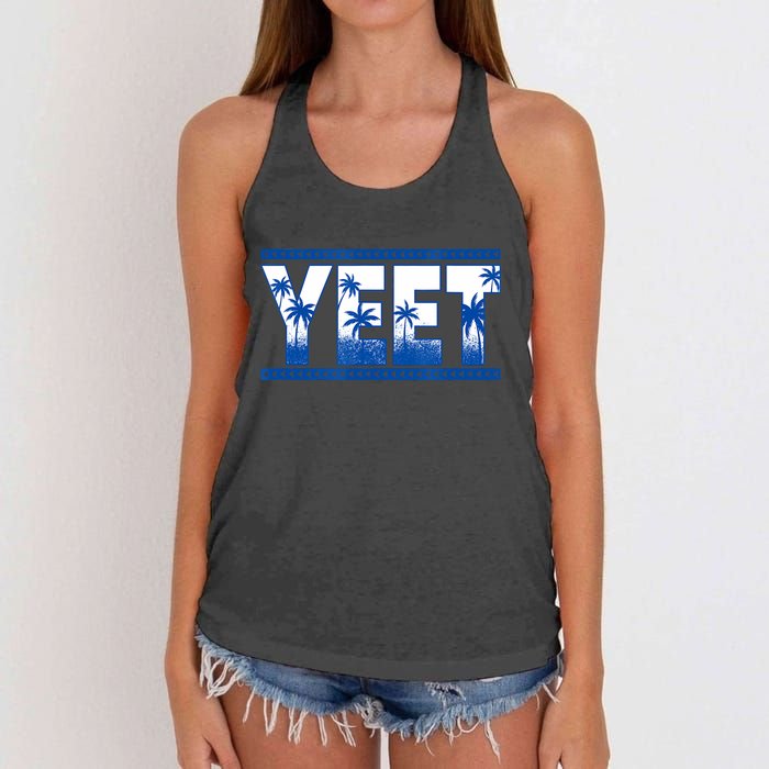 Vintage Jey Yeet Apparel Saying Funny Women's Knotted Racerback Tank