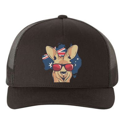 Vintage Kangaroo Australia Aussie Roo Kangaroo Yupoong Adult 5-Panel Trucker Hat