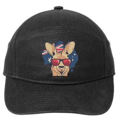 Vintage Kangaroo Australia Aussie Roo Kangaroo 7-Panel Snapback Hat