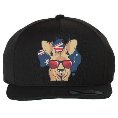 Vintage Kangaroo Australia Aussie Roo Kangaroo Wool Snapback Cap