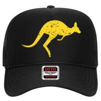 Vintage Kangaroo Australia Aussie Roo Kangaroo High Crown Mesh Back Trucker Hat