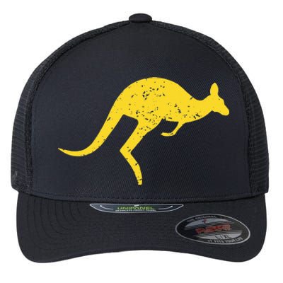 Vintage Kangaroo Australia Aussie Roo Kangaroo Flexfit Unipanel Trucker Cap