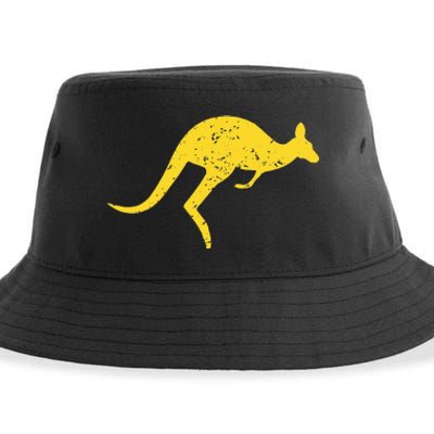 Vintage Kangaroo Australia Aussie Roo Kangaroo Sustainable Bucket Hat