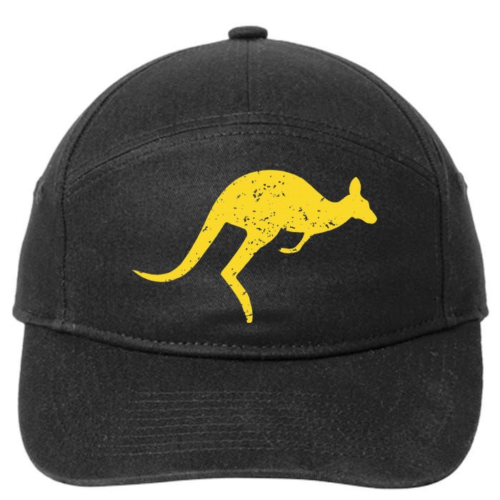 Vintage Kangaroo Australia Aussie Roo Kangaroo 7-Panel Snapback Hat