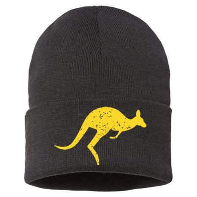 Vintage Kangaroo Australia Aussie Roo Kangaroo Sustainable Knit Beanie