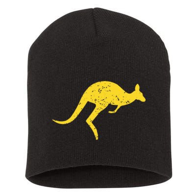 Vintage Kangaroo Australia Aussie Roo Kangaroo Short Acrylic Beanie