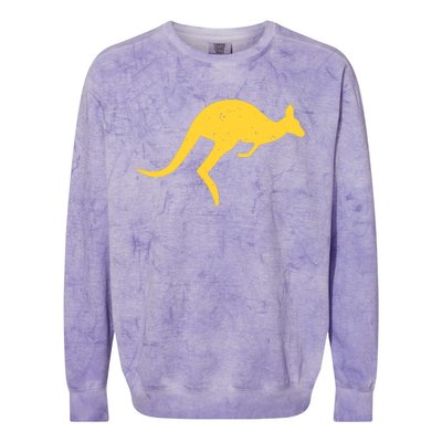 Vintage Kangaroo Australia Aussie Roo Kangaroo Pullover Hoodie Colorblast Crewneck Sweatshirt