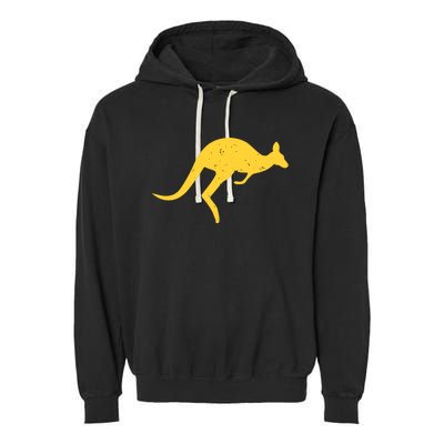 Vintage Kangaroo Australia Aussie Roo Kangaroo Pullover Hoodie Garment-Dyed Fleece Hoodie