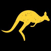Vintage Kangaroo Australia Aussie Roo Kangaroo Pullover Hoodie Backpack