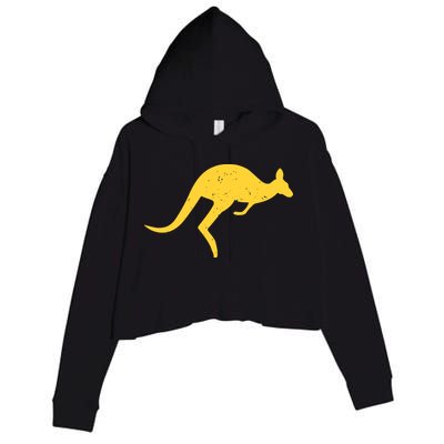 Vintage Kangaroo Australia Aussie Roo Kangaroo Pullover Hoodie Crop Fleece Hoodie