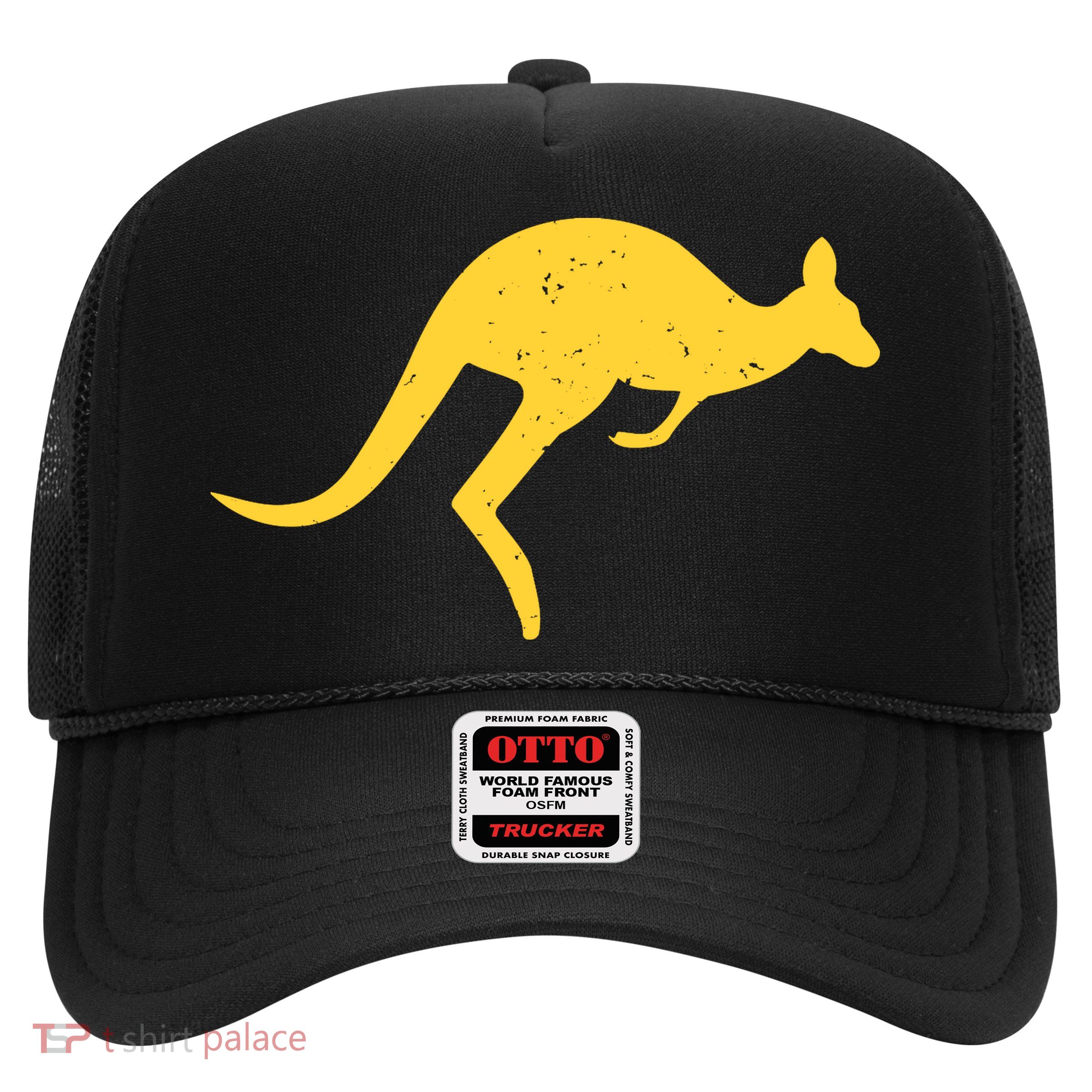 Vintage Kangaroo Australia Aussie Roo Kangaroo Pullover Hoodie Trucker Hat