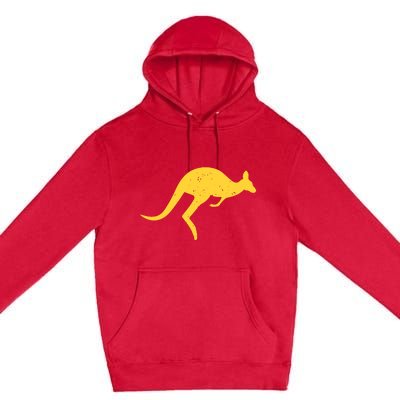 Vintage Kangaroo Australia Aussie Roo Kangaroo Pullover Hoodie Premium Pullover Hoodie