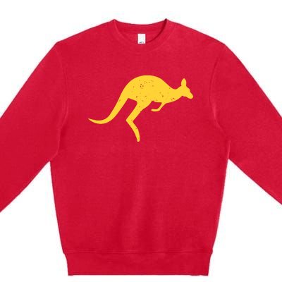 Vintage Kangaroo Australia Aussie Roo Kangaroo Pullover Hoodie Premium Crewneck Sweatshirt