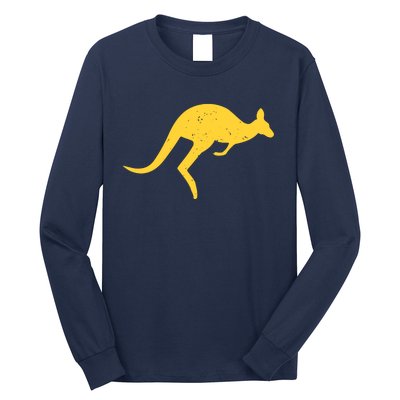 Vintage Kangaroo Australia Aussie Roo Kangaroo Pullover Hoodie Long Sleeve Shirt