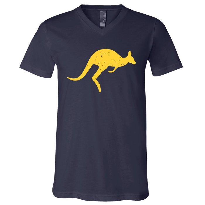 Vintage Kangaroo Australia Aussie Roo Kangaroo Pullover Hoodie V-Neck T-Shirt