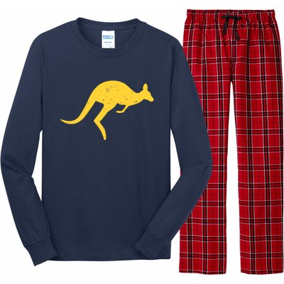 Vintage Kangaroo Australia Aussie Roo Kangaroo Pullover Hoodie Long Sleeve Pajama Set