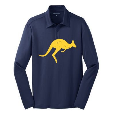 Vintage Kangaroo Australia Aussie Roo Kangaroo Pullover Hoodie Silk Touch Performance Long Sleeve Polo