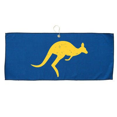 Vintage Kangaroo Australia Aussie Roo Kangaroo Pullover Hoodie Large Microfiber Waffle Golf Towel