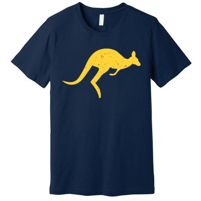 Vintage Kangaroo Australia Aussie Roo Kangaroo Pullover Hoodie Premium T-Shirt