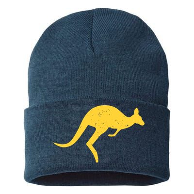 Vintage Kangaroo Australia Aussie Roo Kangaroo Pullover Hoodie Sustainable Knit Beanie