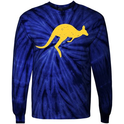 Vintage Kangaroo Australia Aussie Roo Kangaroo Pullover Hoodie Tie-Dye Long Sleeve Shirt