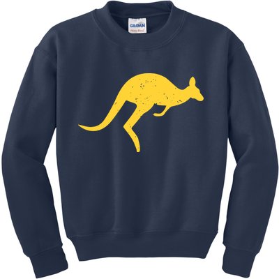 Vintage Kangaroo Australia Aussie Roo Kangaroo Pullover Hoodie Kids Sweatshirt