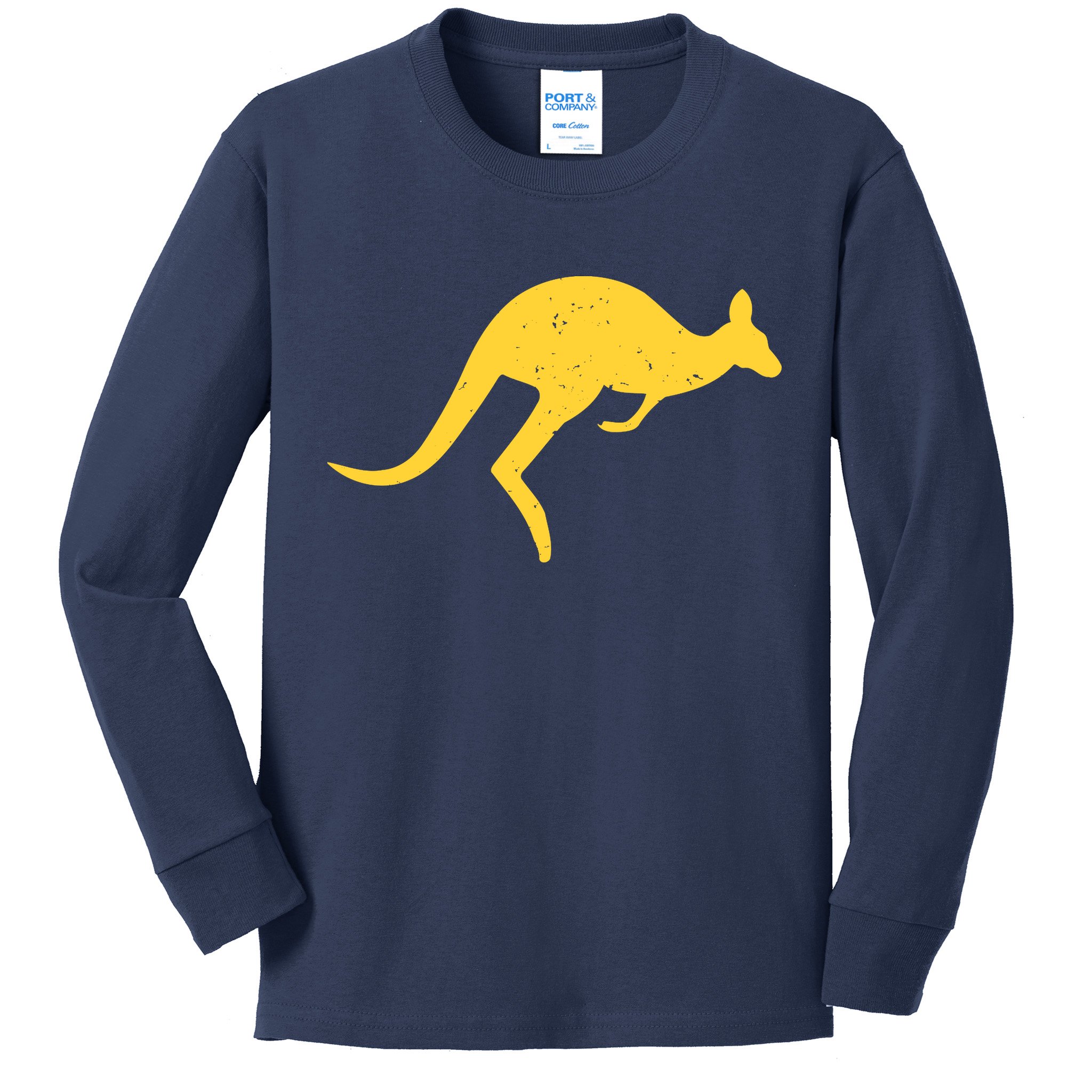 Vintage Kangaroo Australia Aussie Roo Kangaroo Pullover Hoodie Kids Long Sleeve Shirt