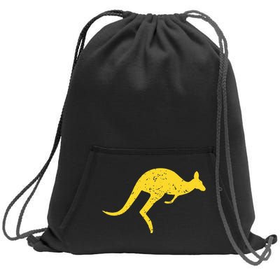 Vintage Kangaroo Australia Aussie Roo Kangaroo Sweatshirt Cinch Pack Bag