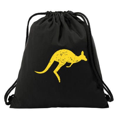 Vintage Kangaroo Australia Aussie Roo Kangaroo Drawstring Bag