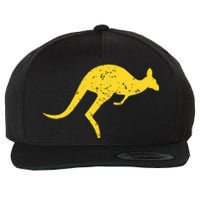 Vintage Kangaroo Australia Aussie Roo Kangaroo Wool Snapback Cap