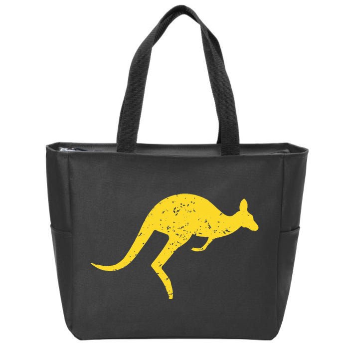 Vintage Kangaroo Australia Aussie Roo Kangaroo Zip Tote Bag